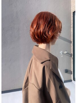 エスデザイン(es design) ショートボブ×オレンジカラー