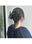 佐賀/結婚式/お呼ばれ/ヘアアレンジ/韓国カチモリ/編み込み