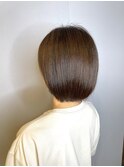 20代30代40代ミニボブショコラアッシュ透明感小顔ブリーチなし