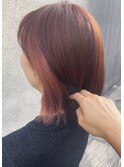 明るめピンクのインナーカラー