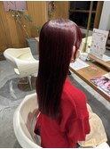 ブリーチなしレッドカラー