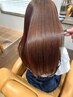 髪質改善艶髪カラー（カット込み）￥22000→