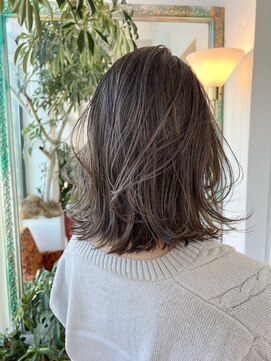 ルーヴェ(LOWE) 【natsumi】極細ハイライトダークグレージュ,インナーカラー