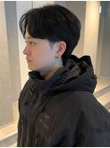 ツーブロック マッシュショート センターパート 眉毛カット 20代