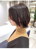 大人ショートボブ/白髪ぼかし/ハイライト/武蔵小杉/自由が丘