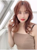 ミディアムレイヤー 美髪 透明感 イメチェン くびれ 髪質改善