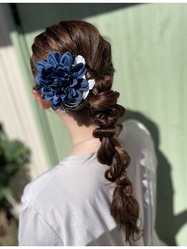 ヘアーレクスアリイ(Hair Lex Alii) 編みおろしポニー/浴衣ヘアセット/ヘアアレンジ