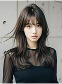 マッシュウルフボブパーマミルクティーベージュシルバーアッシュ