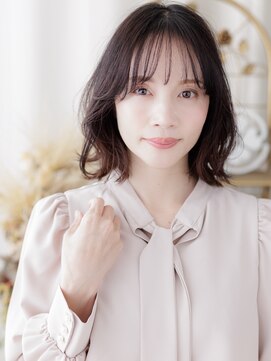 カバーヘア ブリス 北浦和(COVER HAIR bliss) ローライトカラー束感前髪くびれミディアムa北浦和20代30代40代