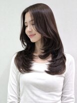 オーロ 塚口店(ORO)&nbsp;小顔くびれレイヤーミディ×透明感ブラウン