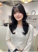 イメチェン/ピンクベージュ/アンブレラカラー/前髪/千葉