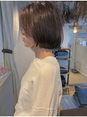[kichi.] くすみベージュ×前上がりボブ