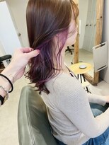チェレ ブラン 堺東店(Chere brun) 20代30代イヤリングカラー×インナーカラー×ピンクパープル