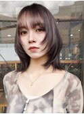 【macana指名】レイヤーカット透明感カラーグレーハッシュカット