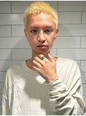 ベリーショート/金髪ショート/ダウンバングショート