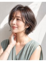 アッシュ 学芸大学店(Ash)&nbsp;ショートボブ/大人女性/グレージュ/白髪ぼかし/脱白髪染め