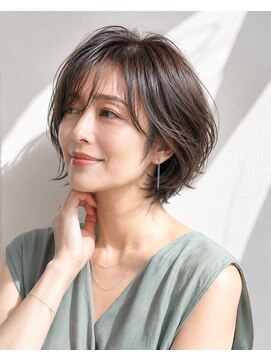 アッシュ 学芸大学店(Ash) ショートボブ/大人女性/グレージュ/白髪ぼかし/脱白髪染め