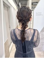 RAU. ベージュカラー/ブリーチなしダブルカラー/ヘアセット お呼ばれヘアセット/ヘアアレンジ