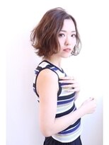 ワールドビューティビバルト 宝塚店(WORLD BEAUTY VIVALTO)&nbsp;30代40代50代マッシュウルフベージュ_ネイビーシースルーバング