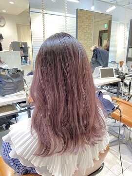 アジールヘア 池袋東口店(agir hair) シャドールーツピンクベージュビタミンカラー黒髪卒業