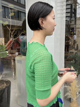 ヘアー アイス ルーチェ(HAIR ICI LUCE) コンパクトなミニボブスタイル/落合