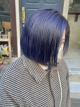 リッカ(RICCA) ブルーパープル/ダークトーン/ブリーチカラー/ボブカラー　w0111