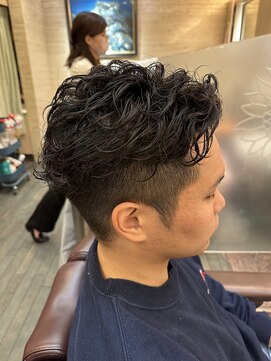 銀座マツナガ 浅草店 20代30代メンズツーブロックビジネスパーマ大人カッコイイ