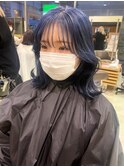 【韓国ヘア】学割u24×イメチェンネイビーブルー　吉祥寺青木桜