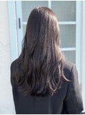 ダメージレス透明感カラー セミロング ケアカラー