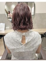 クーナバイトマト 横浜(Cuna by TOMTO)&nbsp;【YUYA】ピンクグレージュ_ボブパーマ_コテ巻き風パーマ