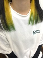 リスキーズ(RISKY'S)&nbsp;ビビットインナーカラー　イエロー～ライムグリーン