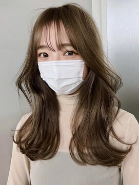 サイン 渋谷(SIGN) 美髪エアリーロングピンクブラウン切りっぱなしボブ