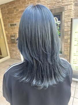 ヘアメイク ポルテ(HAIR MAKE PORTE) 透け感ブルー