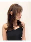 小顔レイヤーカット/ミディアムレイヤー/レイヤーロング