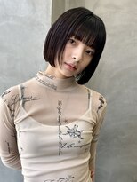 ヤイエ 青山店(yiye)&nbsp;大人ボブ大人ショートボブ切りっぱなしボブ前髪あり前下がりボブ