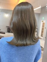 オズ 安積店(OZ) 黒髪ボブルフネビージュ小顔ワンレン