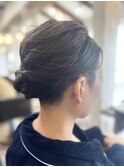 刈上げ女子のヘアセット