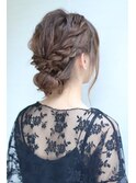 チェリーブラウンヘアアレンジ