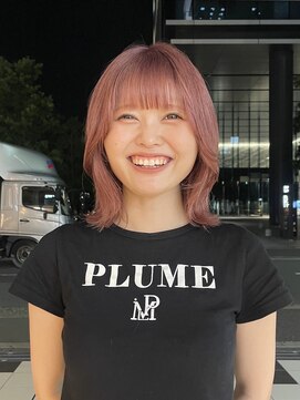 ソレイユトウキョウシブヤ(SOLEIL TOKYO shibuya) ミディアム韓国フェイスレイヤーくびれヘアブリーチピンク