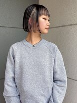 ヘアーアイストゥーレ(HAIR ICI TRE)&nbsp;デザインカラー　ブリーチカラー　インナーカラー　ボブ夏カラー