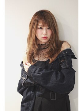 リブ(Live) ミルクティーグレージュのユル抜けセミロング1【Live/久米川】