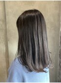 【No.06HWS】伸ばしかけミディー×カーキアッシュbrown