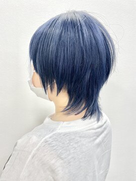 エクラヘア(ECLAT HAIR) ショートウルフ×ブルーカラー