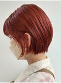 ブリーチなしイメチェンデザインカラー大人気光発色暖色カラー　