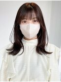 ワンカールレイヤー_チェリーブラウンフェミニンロング_ba420611