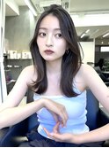 ★サイドバングうる艶髪くびれヘアナチュラルカール#355d1003