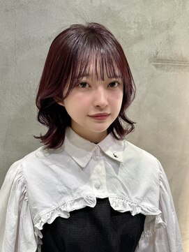 ロンドネートゥル 新潟(Lond naitre) ピンクベージュのくびれボブ（新潟/万代）