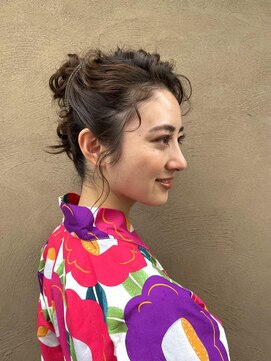 アオ(AO。) 浴衣ヘアアレンジ/花火大会/着物ヘアアレンジ/浴衣シニヨン