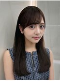 小顔レイヤー 前髪顔周り 髪質改善縮毛