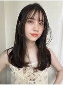 顔まわりレイヤーとブラウンベージュ
